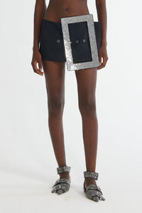 Jupe courte avec ceinture - Black