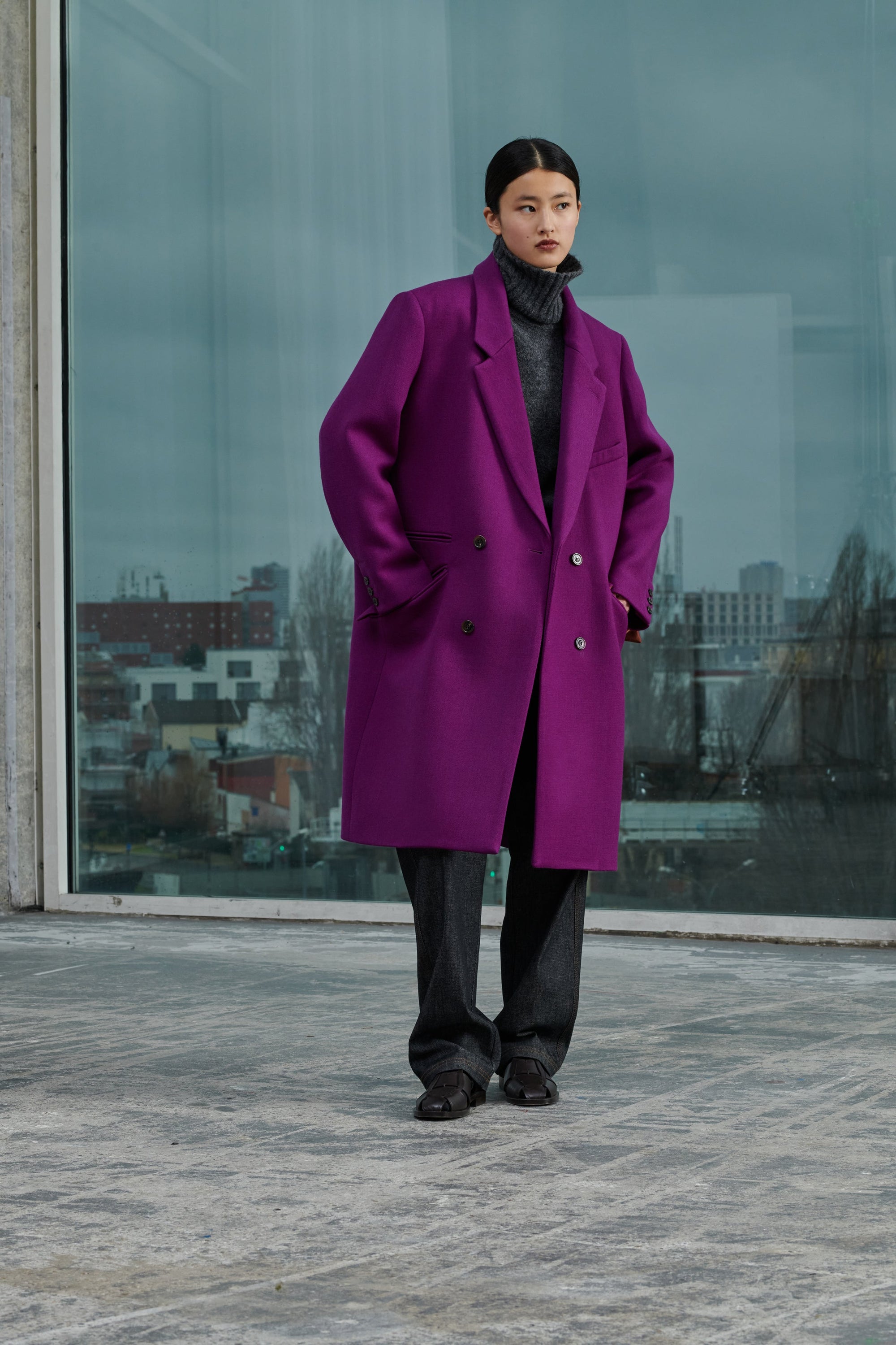 FUSHIA _ Manteau Wadden en laine - Fushia