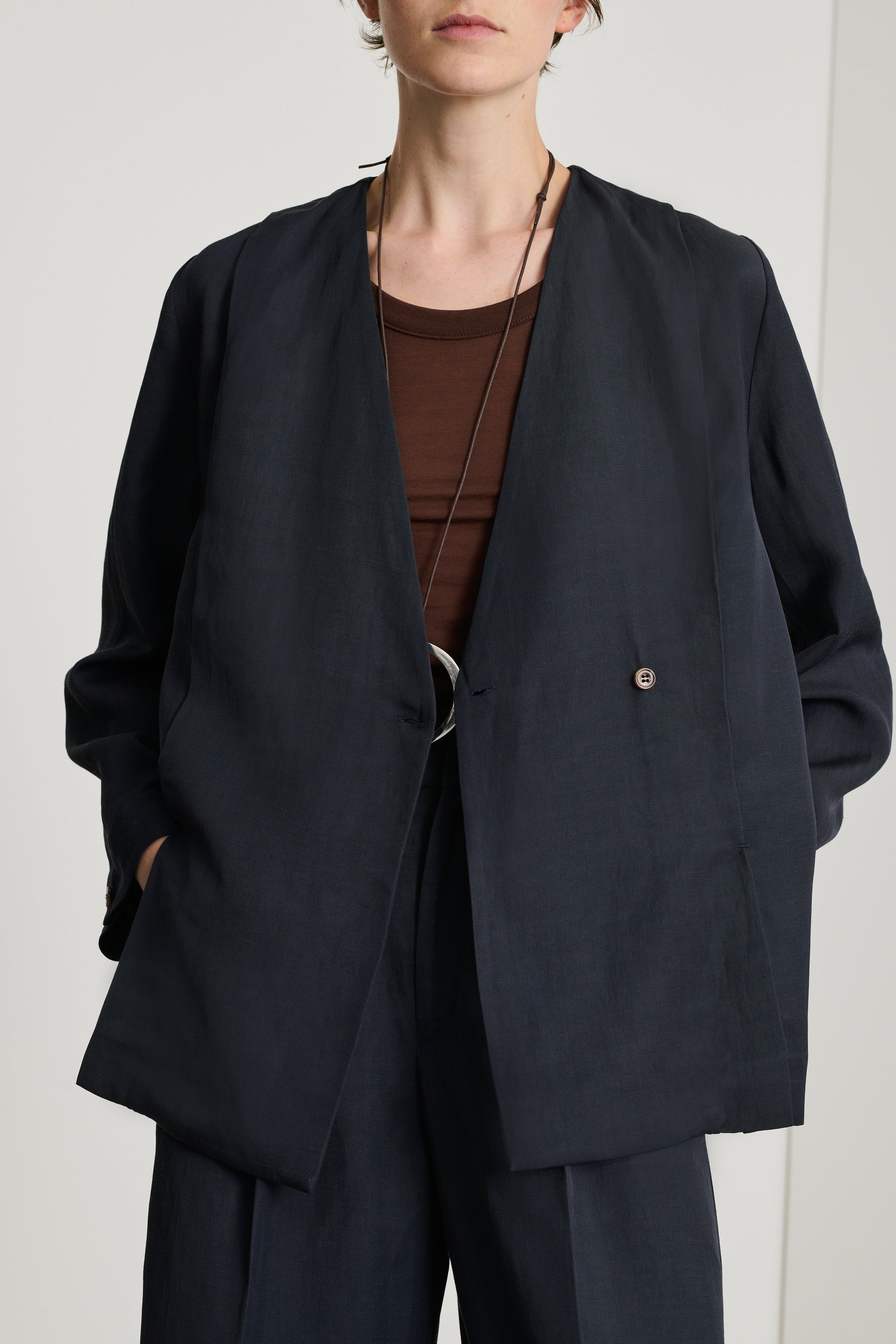 NAVY VESTE CASUAL DANDY