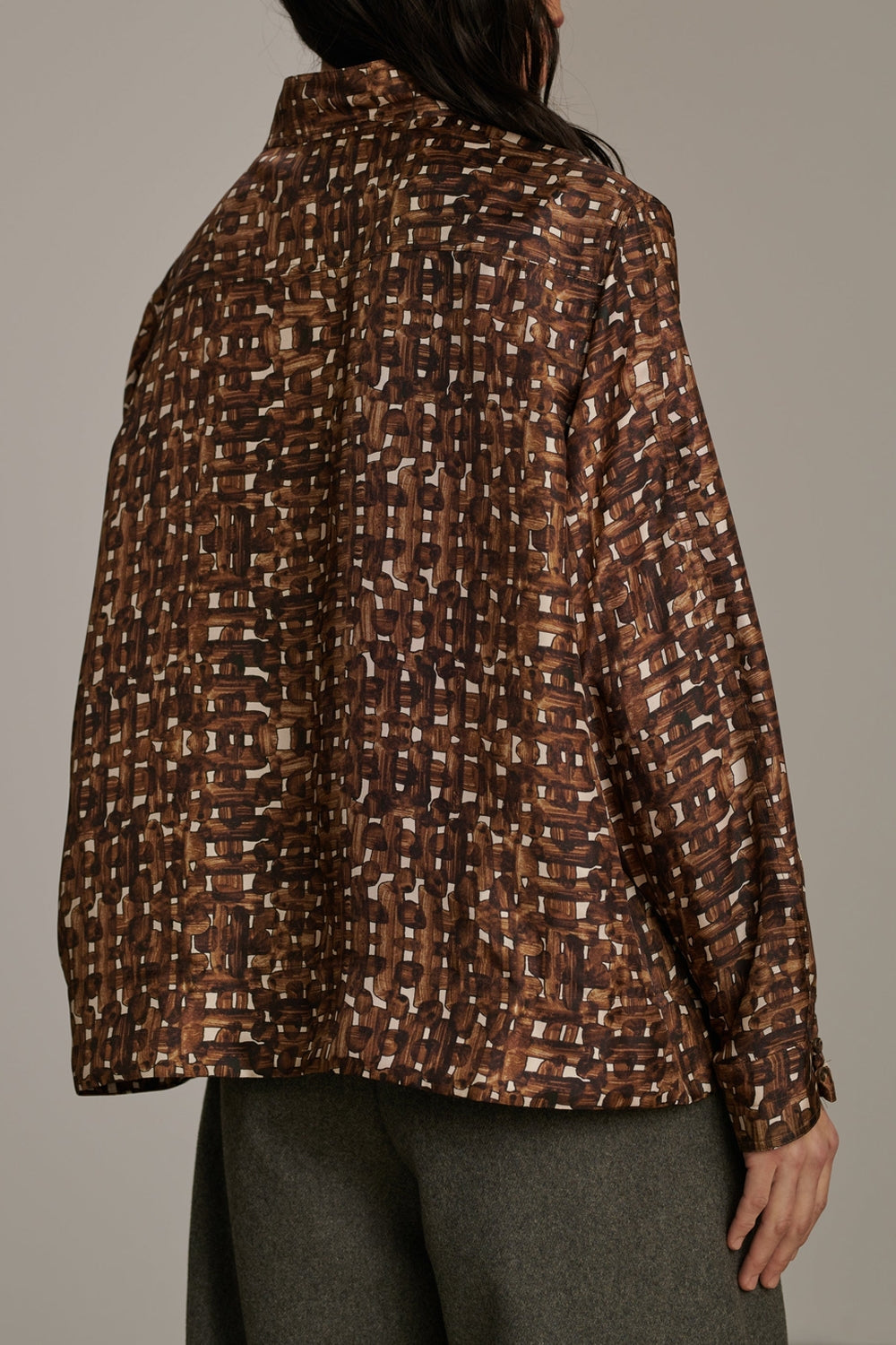 CHARBON/ECRU BLOUSE BLOSSOM