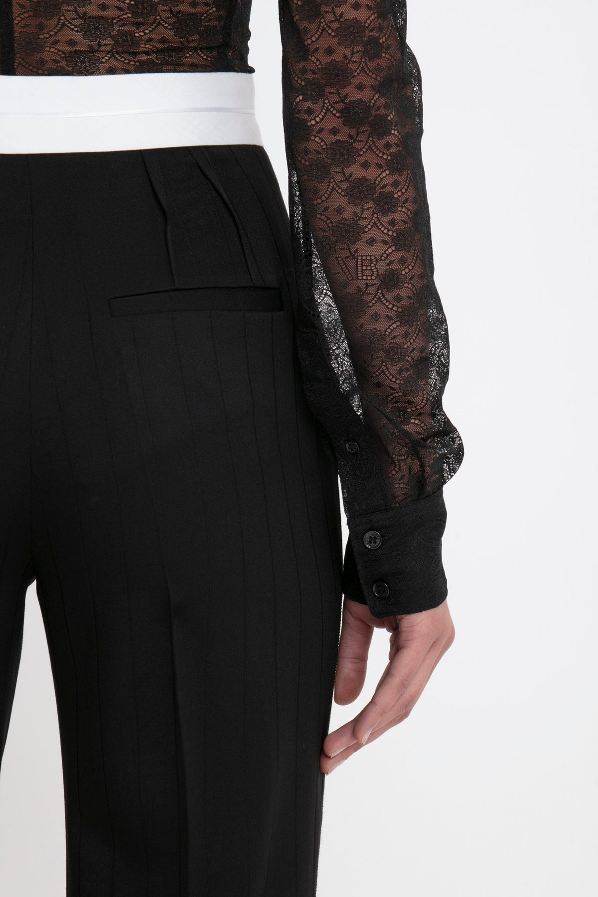 Side Seam Detail Trouser - Black