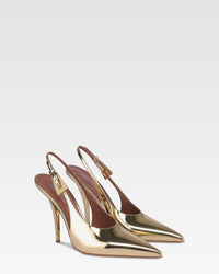 Gold Slingbacks - Gold