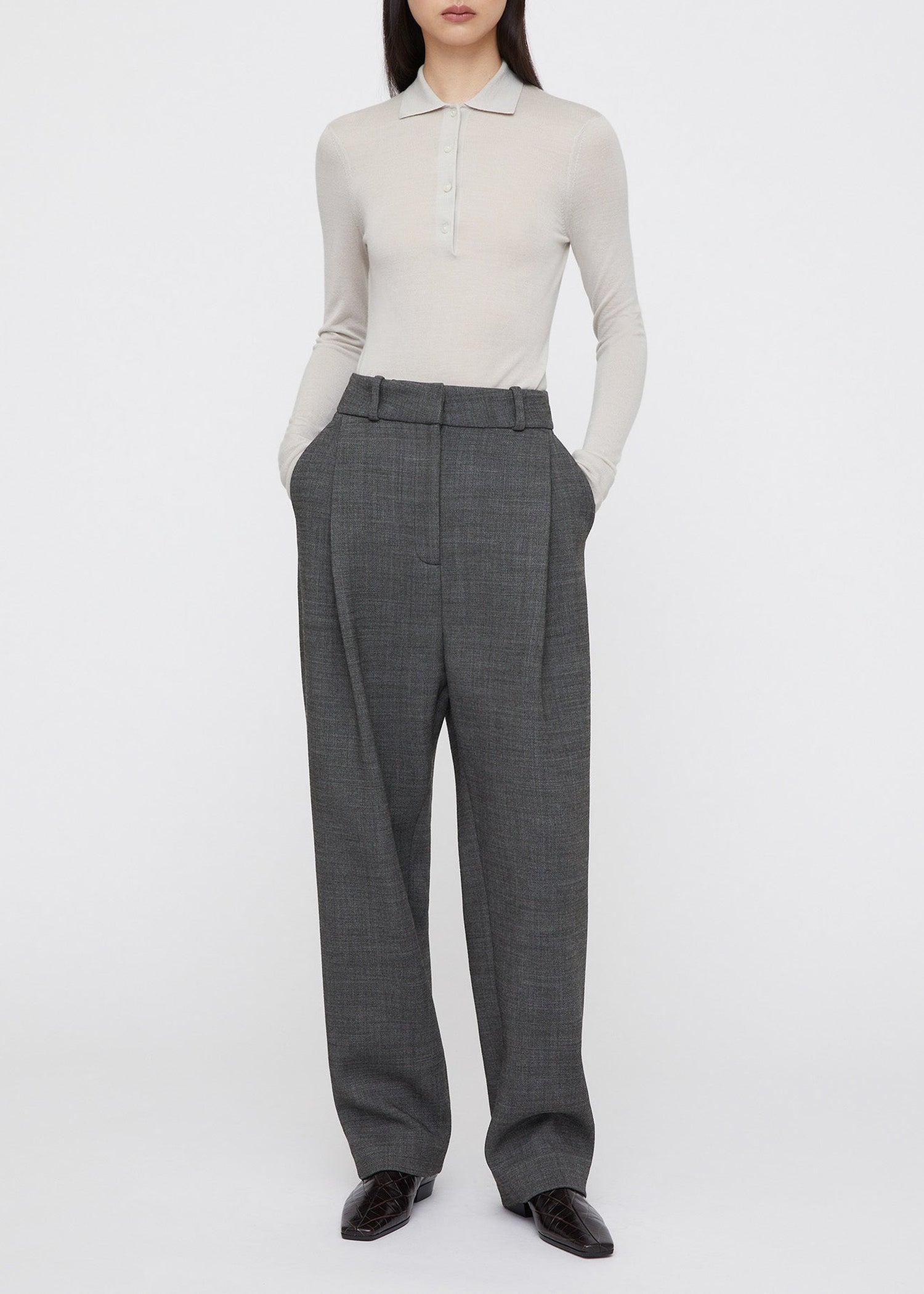 Pull polo en laine - Light Hay