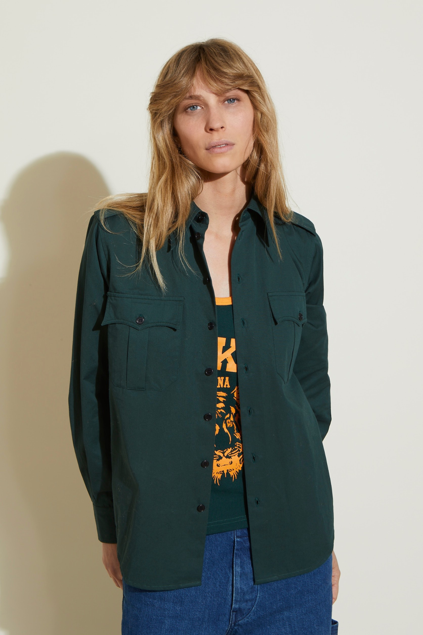 ZNOSTOCK_GREEN SHIRT COSTINA - Green