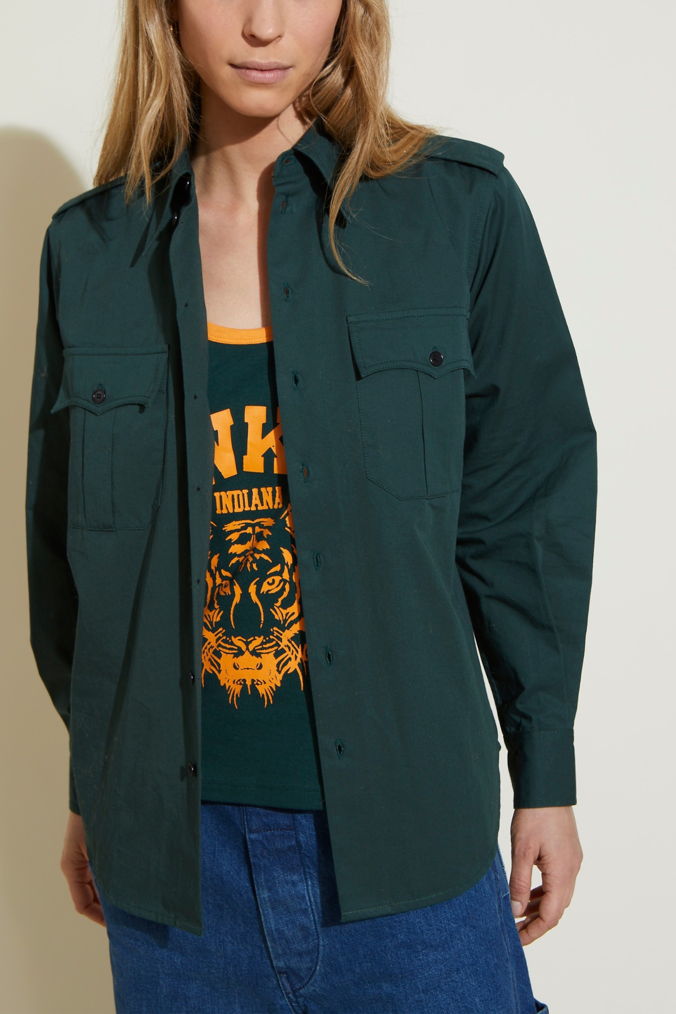 ZNOSTOCK_GREEN SHIRT COSTINA - Green
