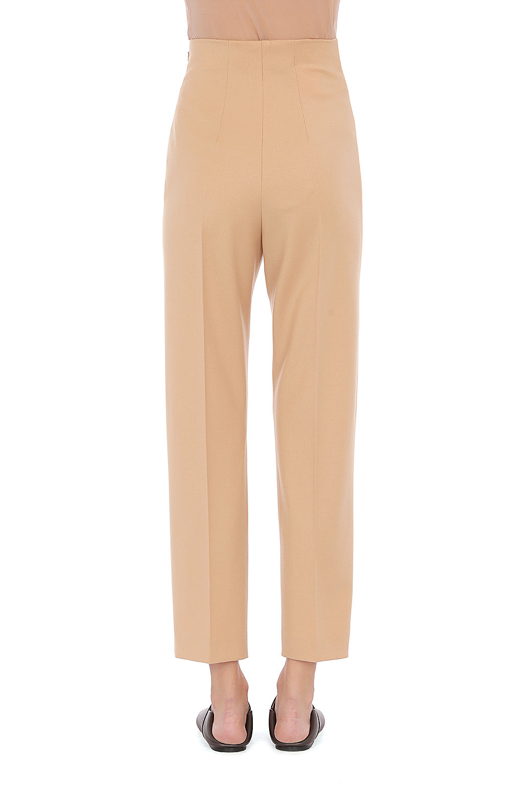 Pantalon en laine extensible - Brown & Yellow