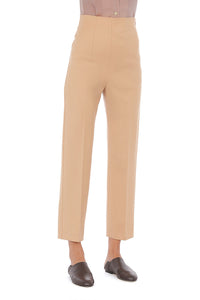 Pantalon en laine extensible - Brown & Yellow