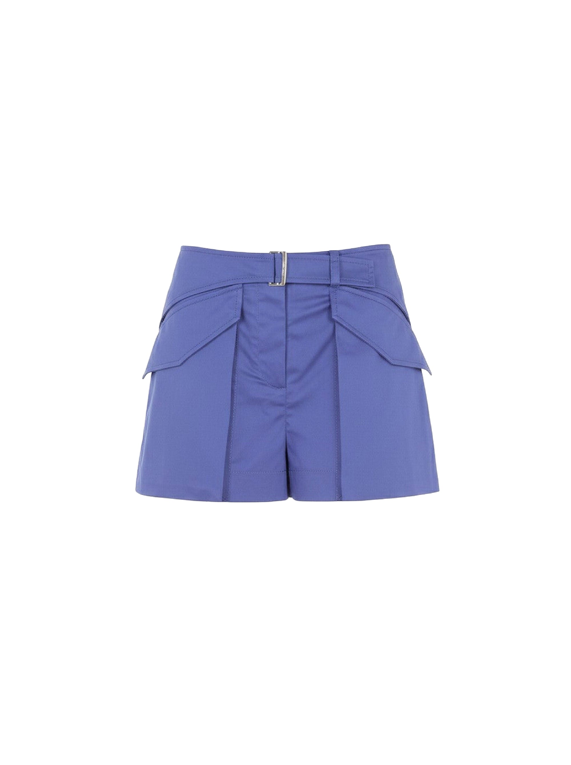 Short ceinturé à grandes poches - Blue & Purple