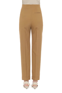 Straight-leg tailored trousers - Beige