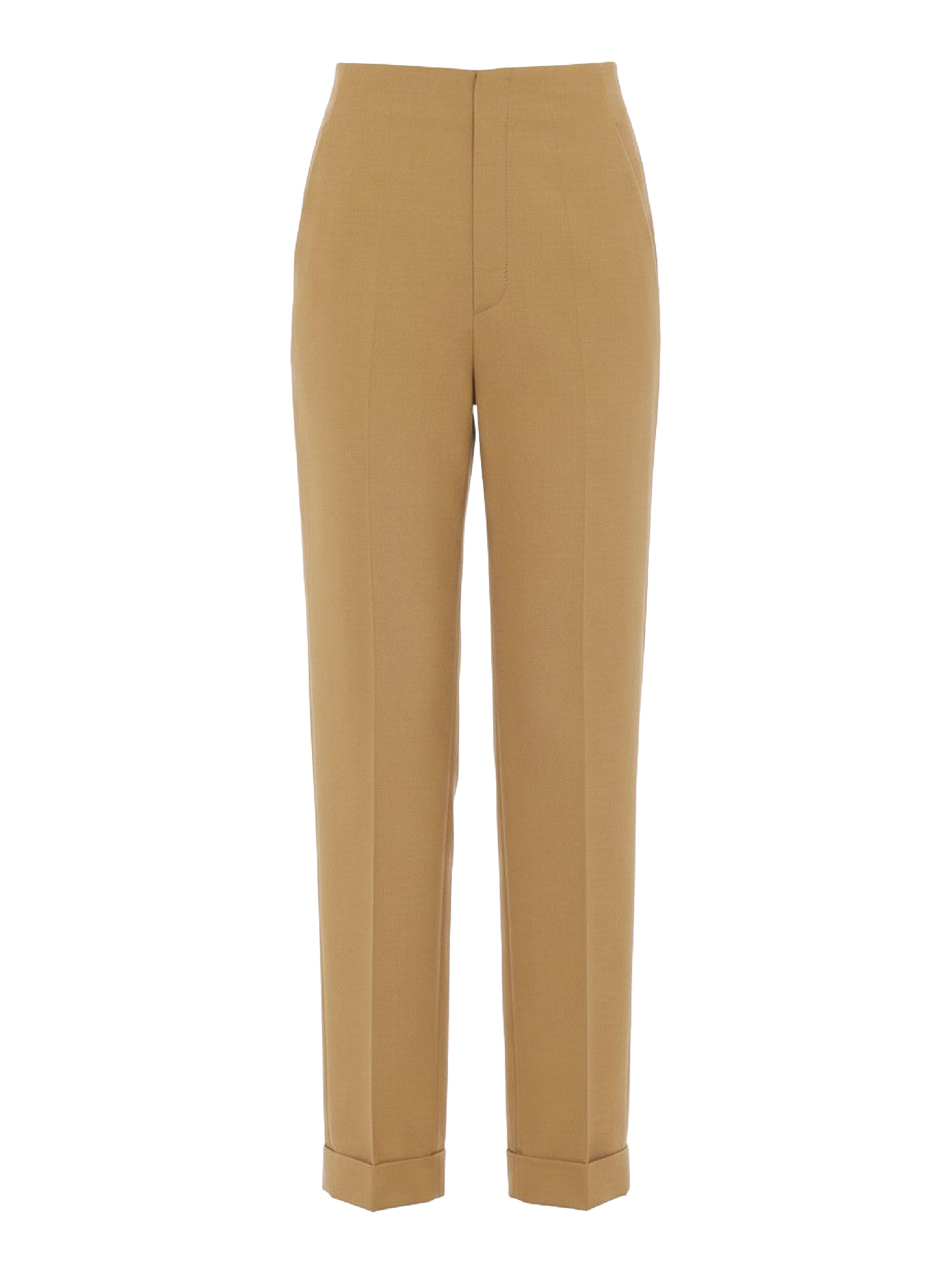 Straight-leg tailored trousers - Beige