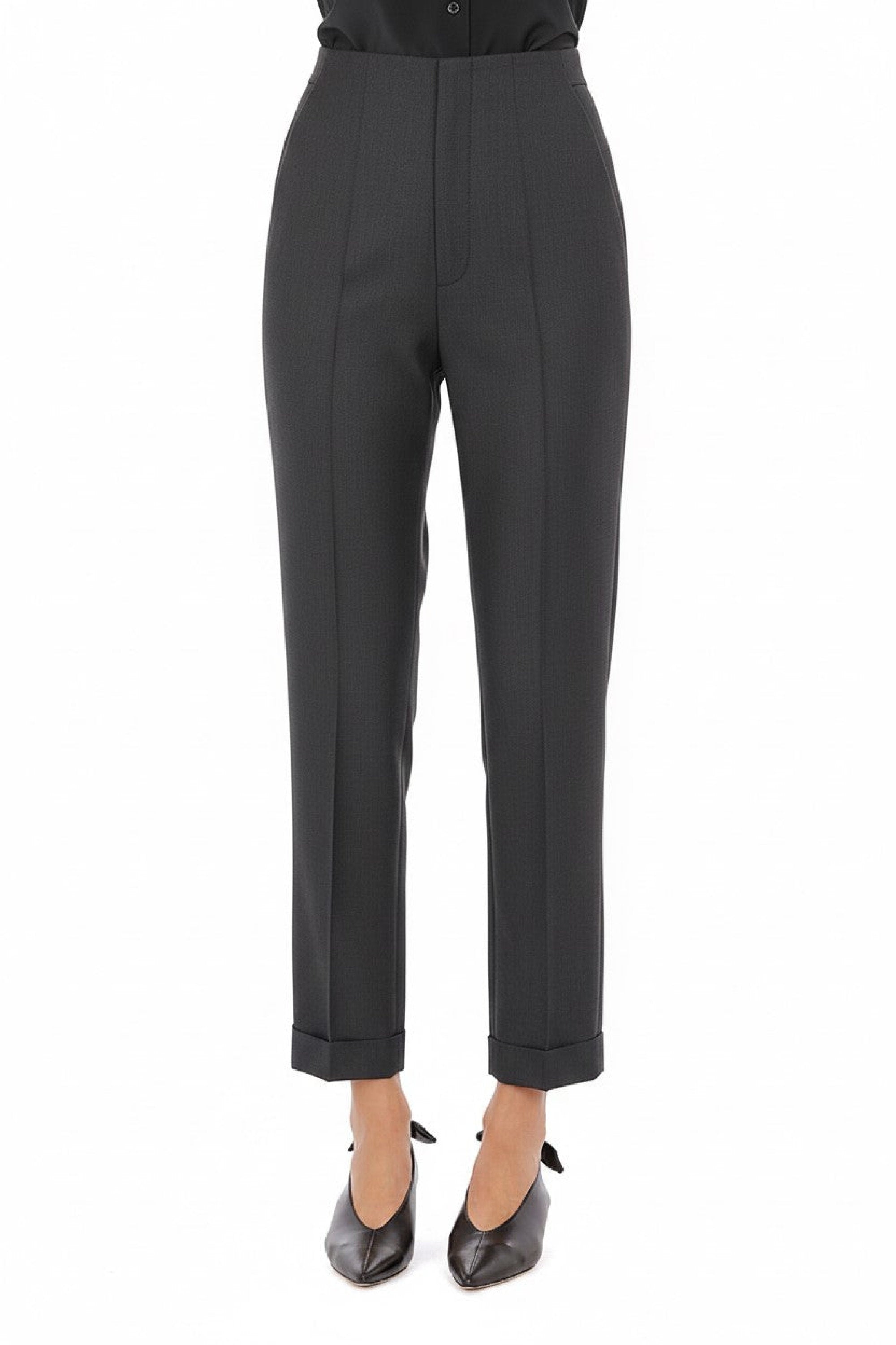 Pantalon tailleur à jambes droites - Grey