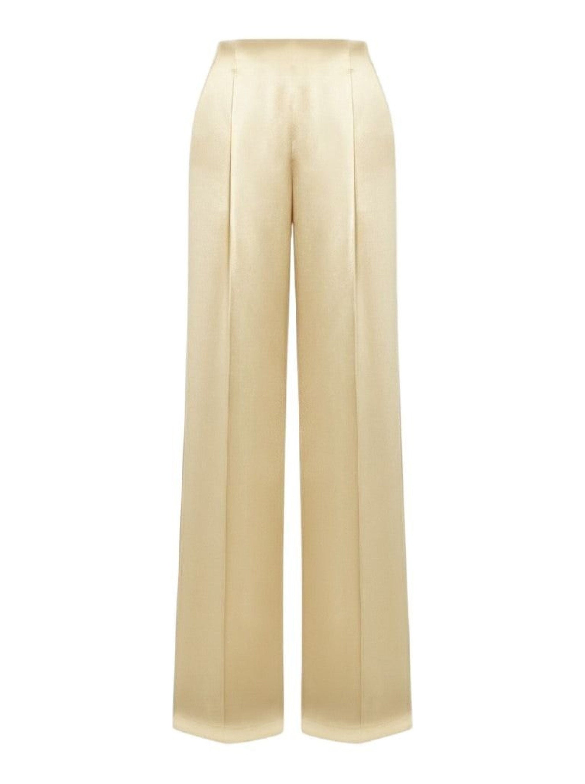 Pantalon en satin brillant - Ivory