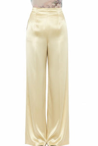 Pantalon en satin brillant - Ivory