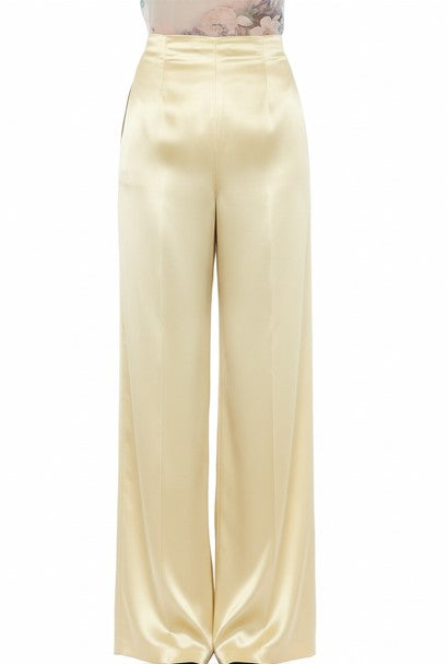 Pantalon en satin brillant - Ivory