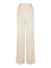 Shiny velvet trousers - Ivory