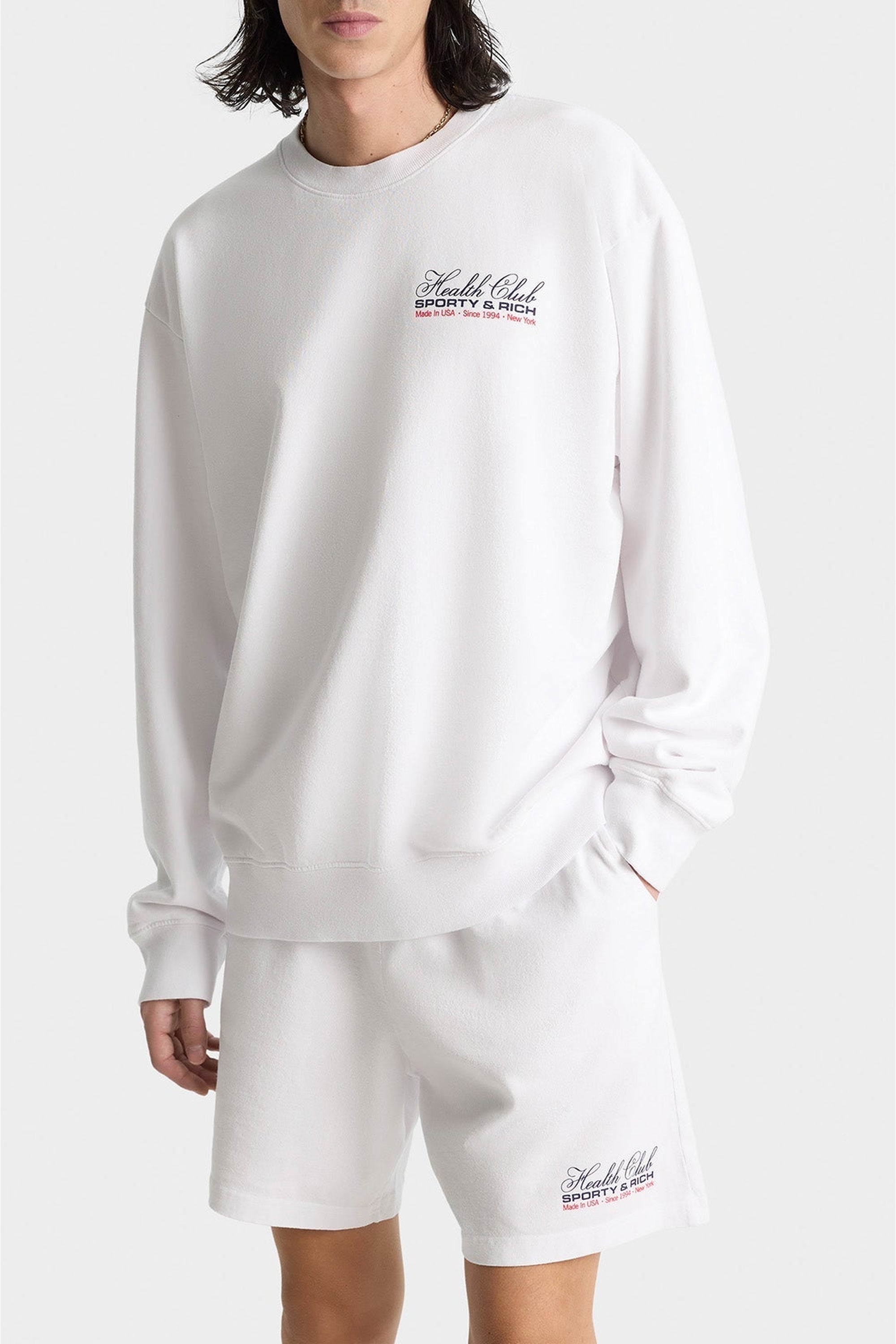Short Made In USA à taille élastique - White