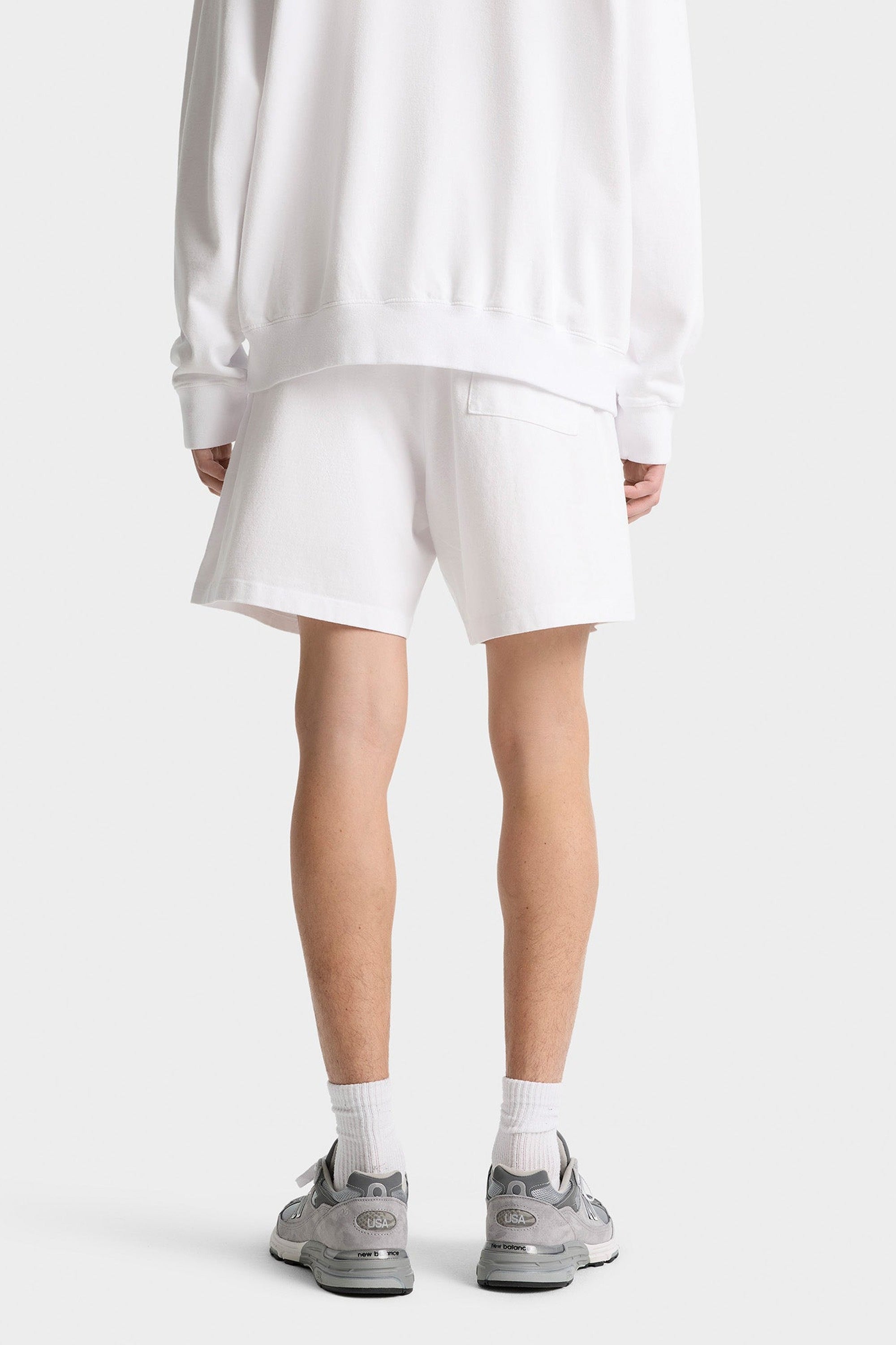 Short Made In USA à taille élastique - White