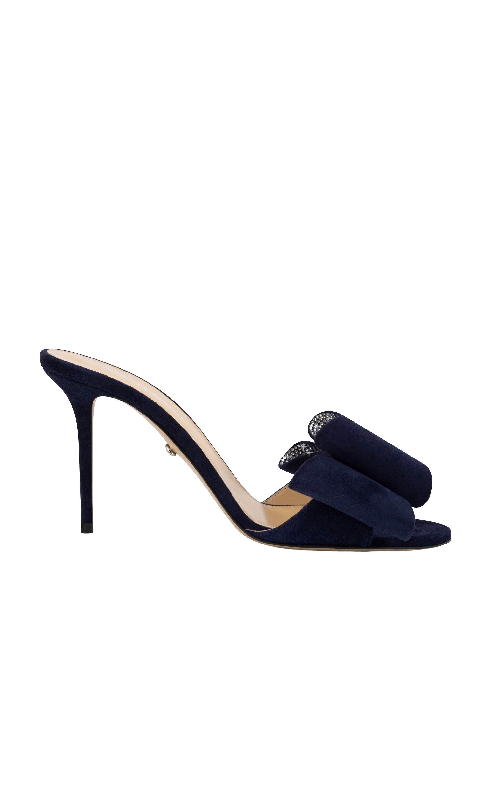 Mules à talon Le Cadeau 85 en daim - Navy Blue
