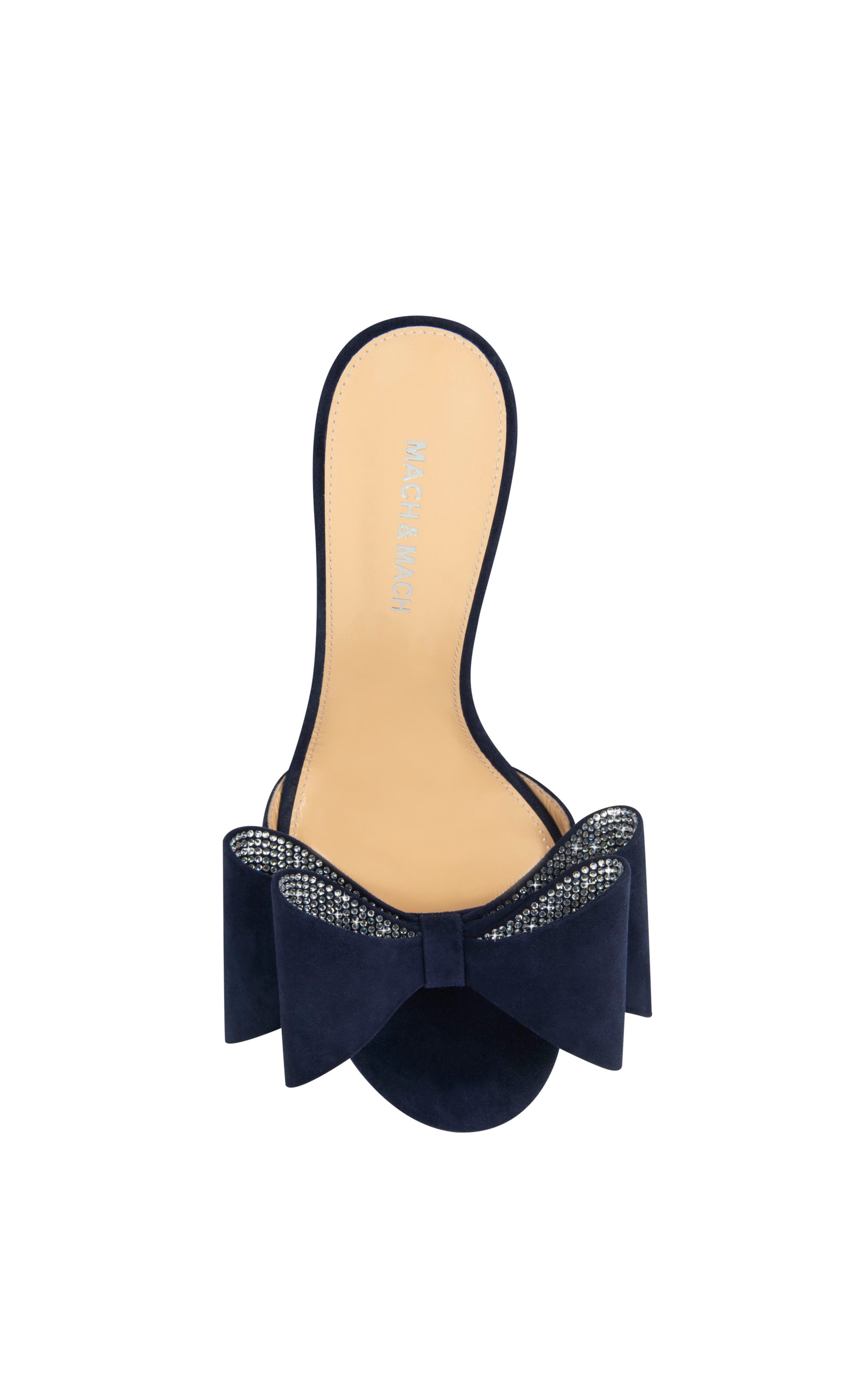 Mules à talon Le Cadeau 85 en daim - Navy Blue