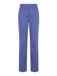 Pantalon en satin de coton extensible - Blue & Purple