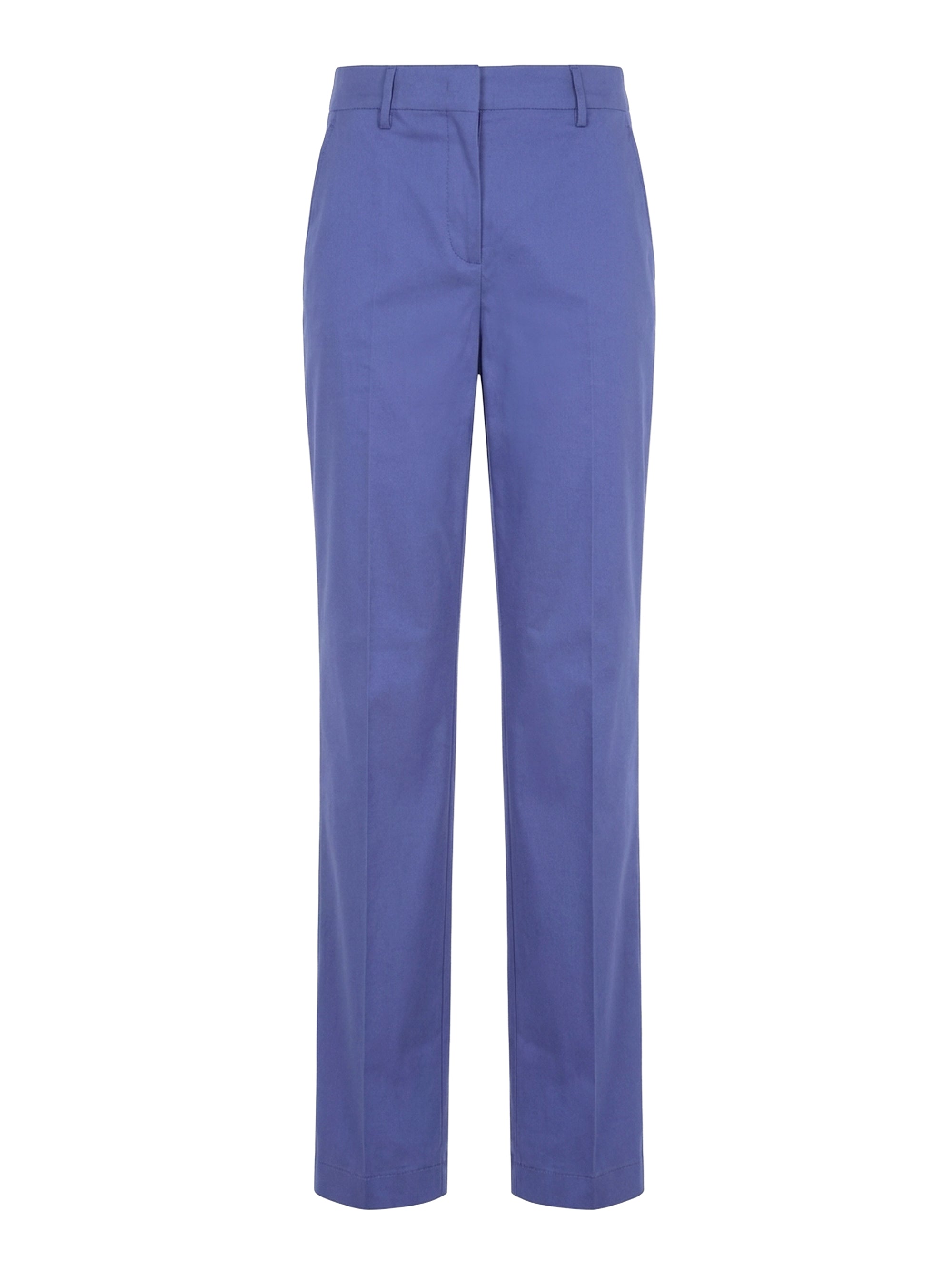 Pantalon en satin de coton extensible - Blue & Purple