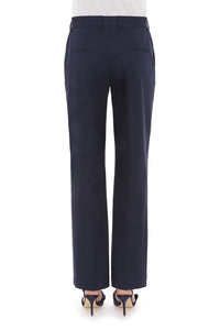 Pantalon droit tailleur en tissu léger - Blue