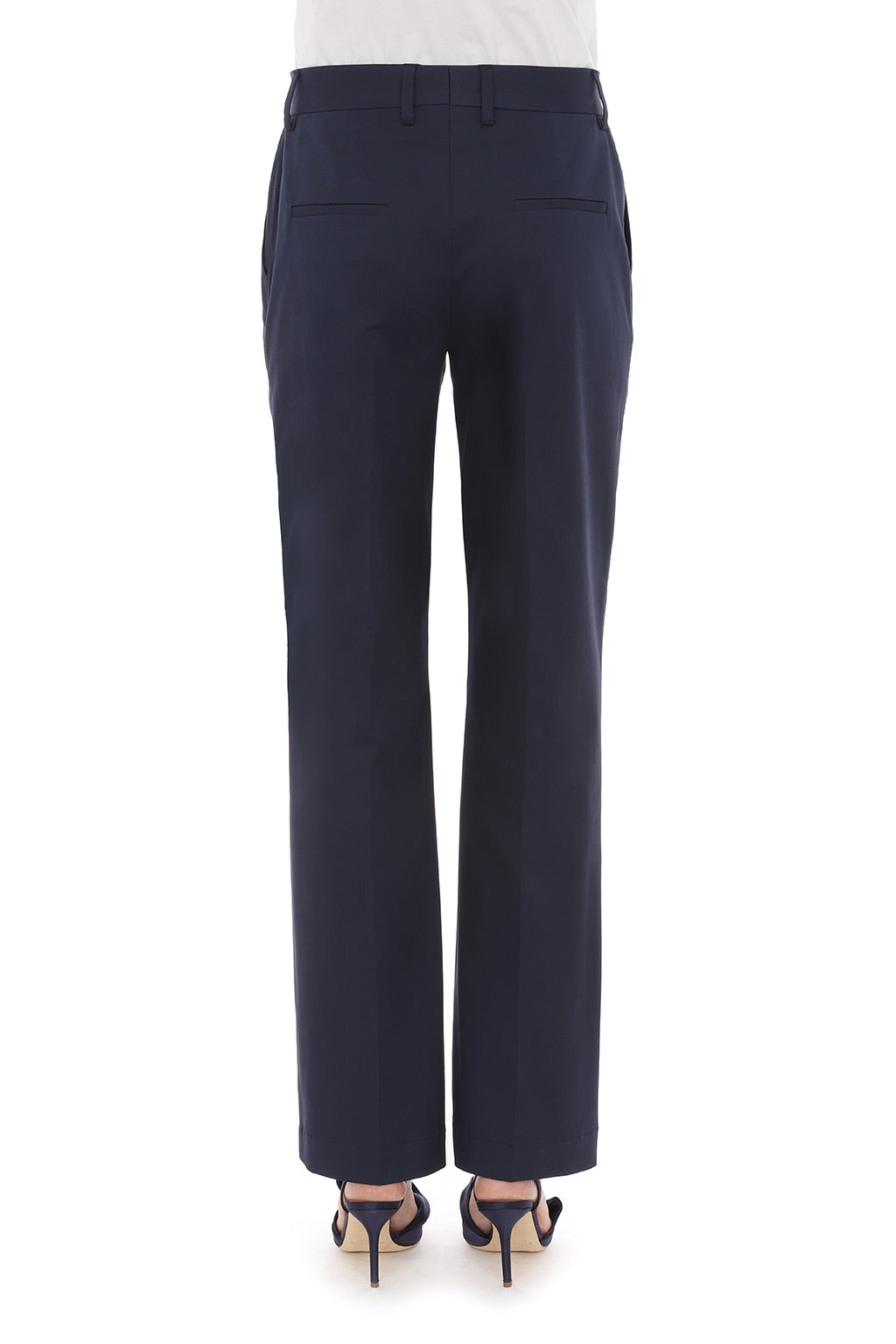 Pantalon droit tailleur en tissu léger - Blue