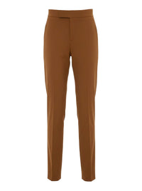 Straight-leg tailored trousers in dark grey - Beige