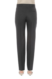 Pantalon tailleur à jambes droites en gris foncé - Grey