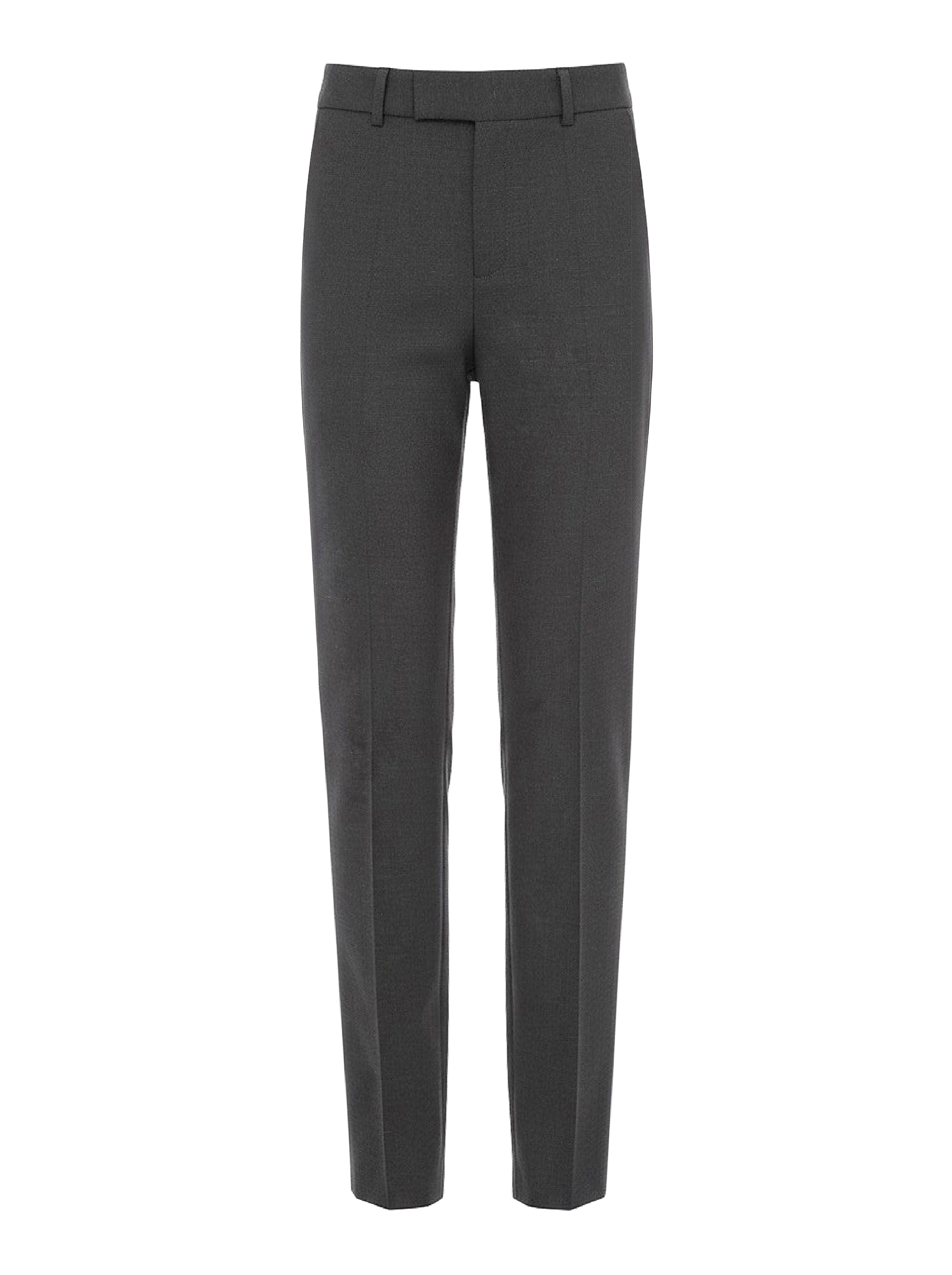 Pantalon tailleur à jambes droites en gris foncé - Grey
