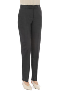 Pantalon tailleur à jambes droites en gris foncé - Grey