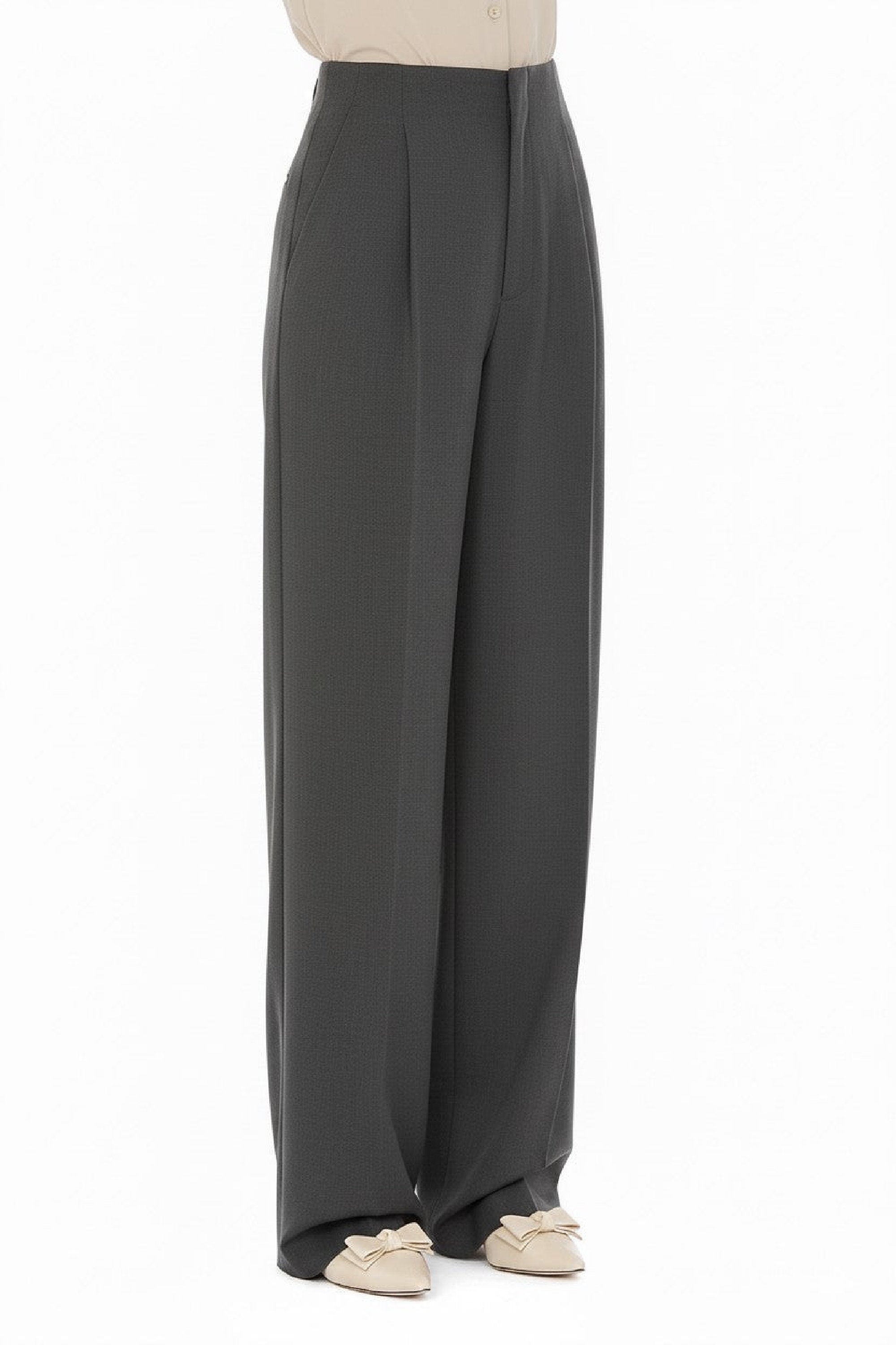 Wool suit trousers - Grey
