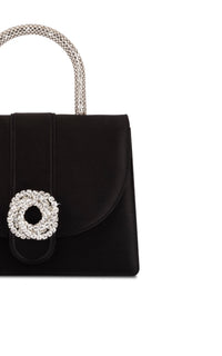 Galaxy silk & rhinestone handbag - Black