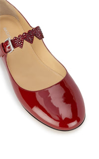 Petit cœur ballerinas in patent leather - Bordeaux