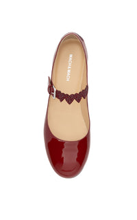 Petit cœur ballerinas in patent leather - Bordeaux
