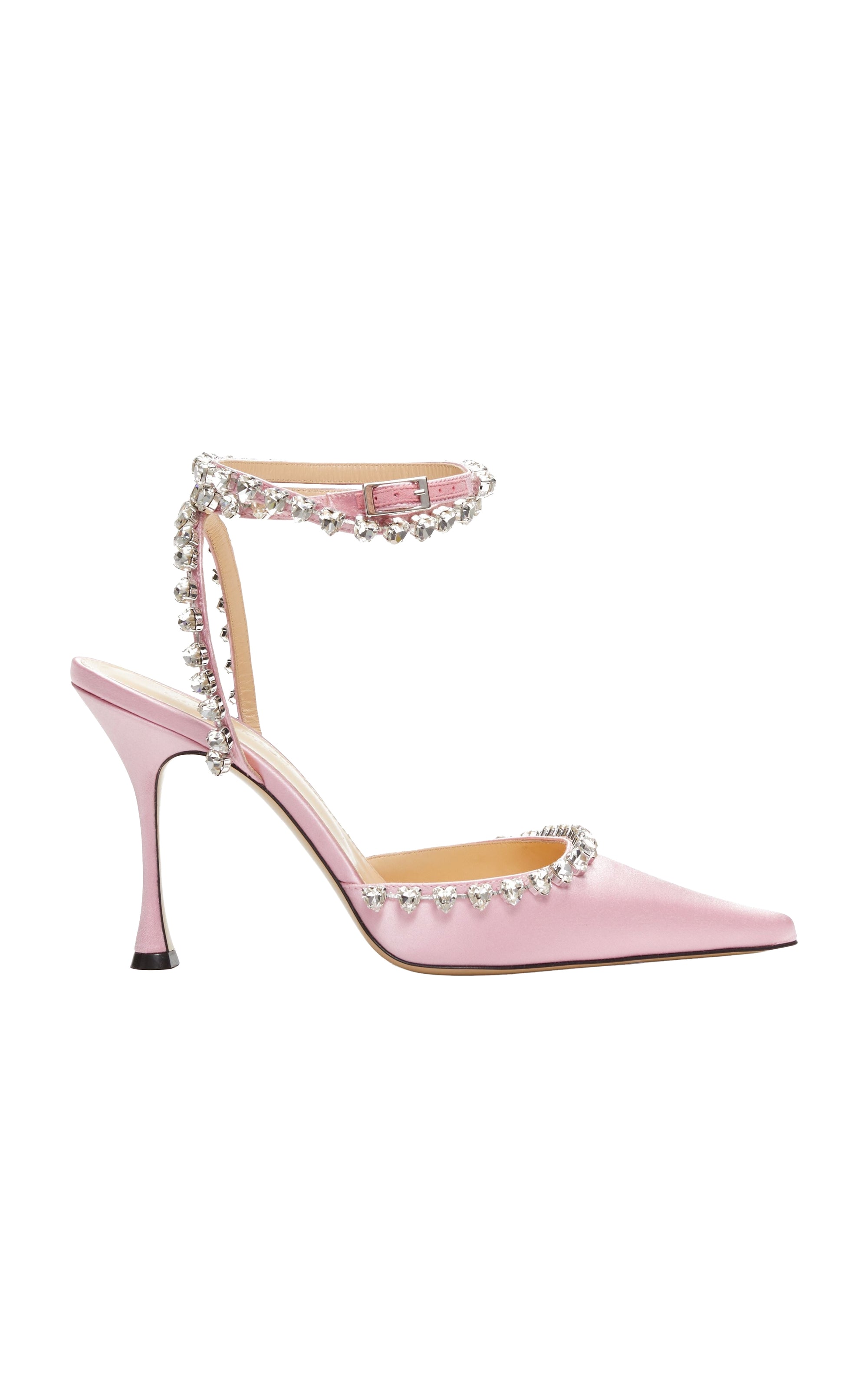 Audrey 100 strappy pumps with rhinestone embellishments - Pink