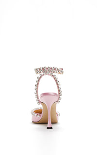 Audrey 100 strappy pumps with rhinestone embellishments - Pink