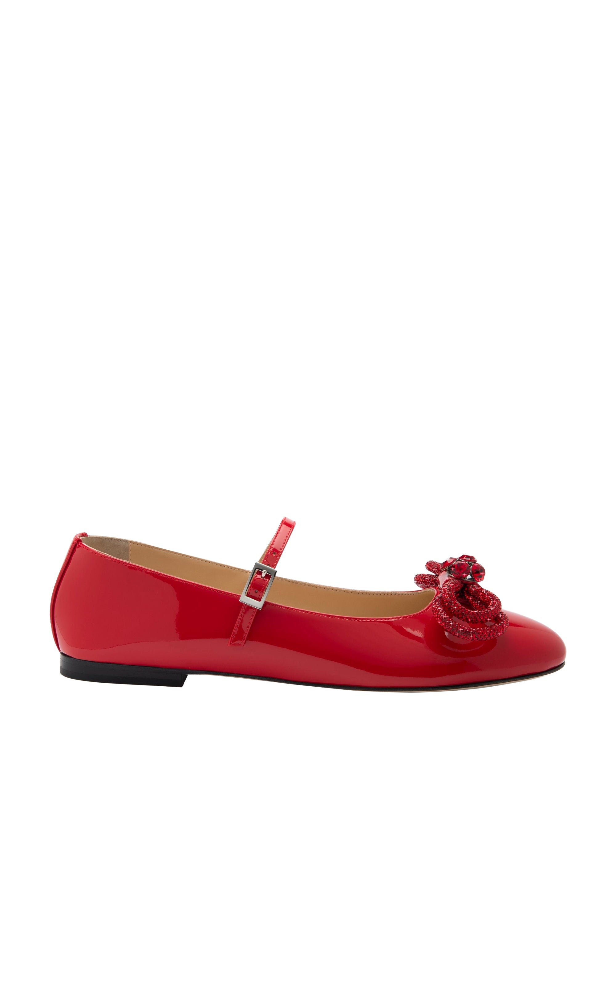 Patent leather Double Bow ballerinas - Red