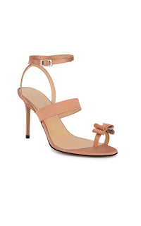 Petite Cadeau 95 silk heeled sandals - Gold Brown