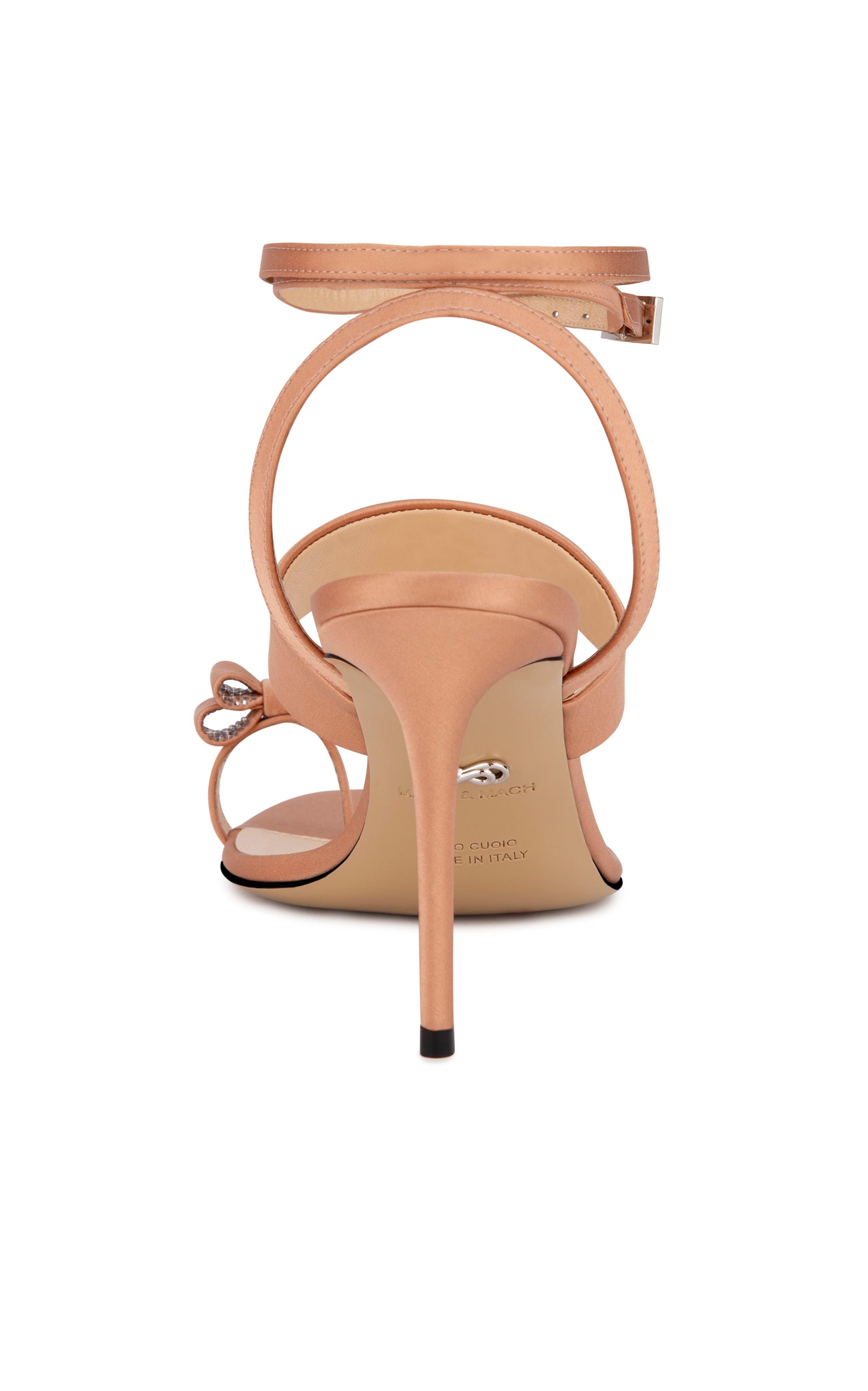 Petite Cadeau 95 silk heeled sandals - Gold Brown