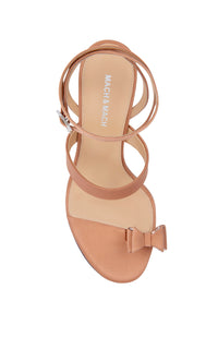 Petite Cadeau 95 silk heeled sandals - Gold Brown