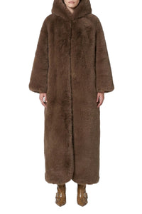 Manteau long à capuche - Brown