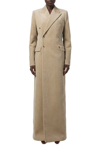 Manteau long à double boutonnage - Beige
