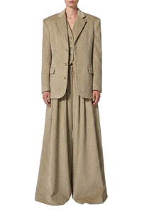 Blazer structuré côtelé - Beige