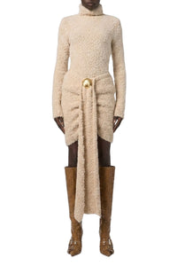 Robe courte en laine - Beige