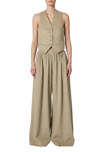Gilet en velours côtelé - Beige