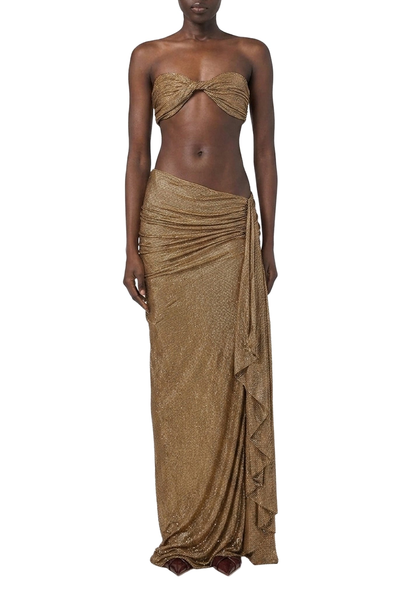 Top bandeau à cristaux - Camel