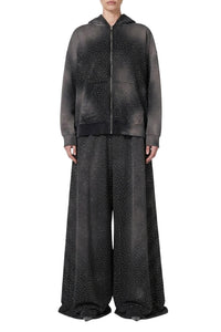 Sweatshirt avec capuche à strass - Black