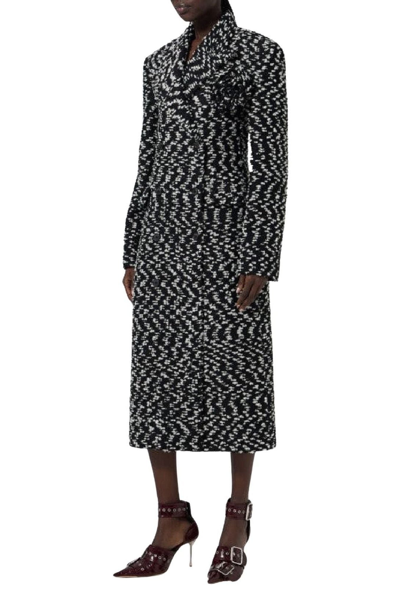 Manteau en laine - Black & White