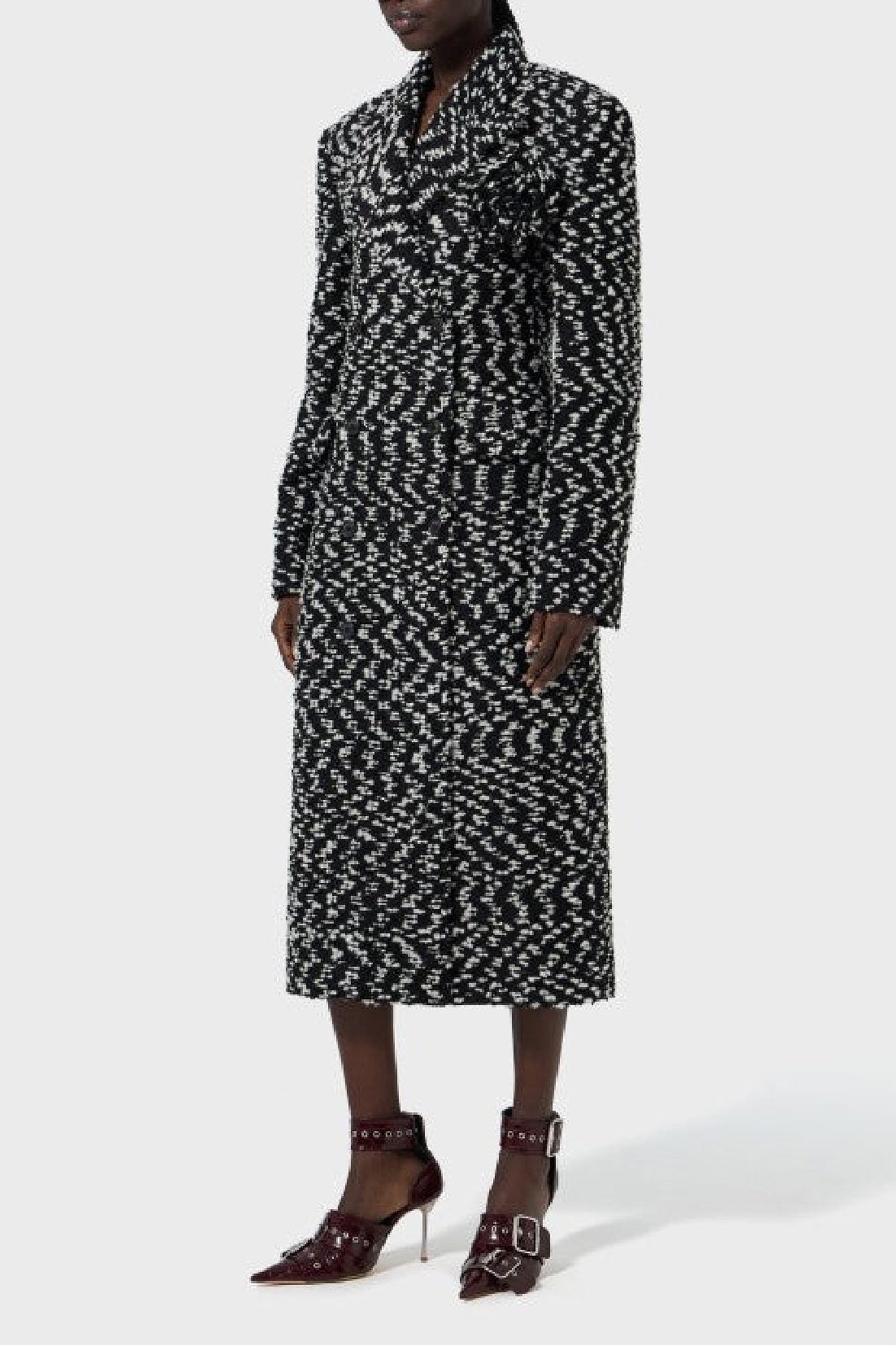 Manteau en laine - Black & White